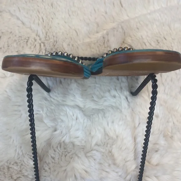 Bernardo Mosaic Leather Flat Sandal 7M - Picture 4 of 10